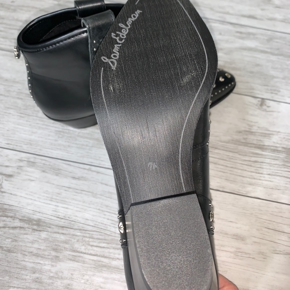 Sam Edelman Black Studded Ankle Boots NWOT - Picture 5 of 5